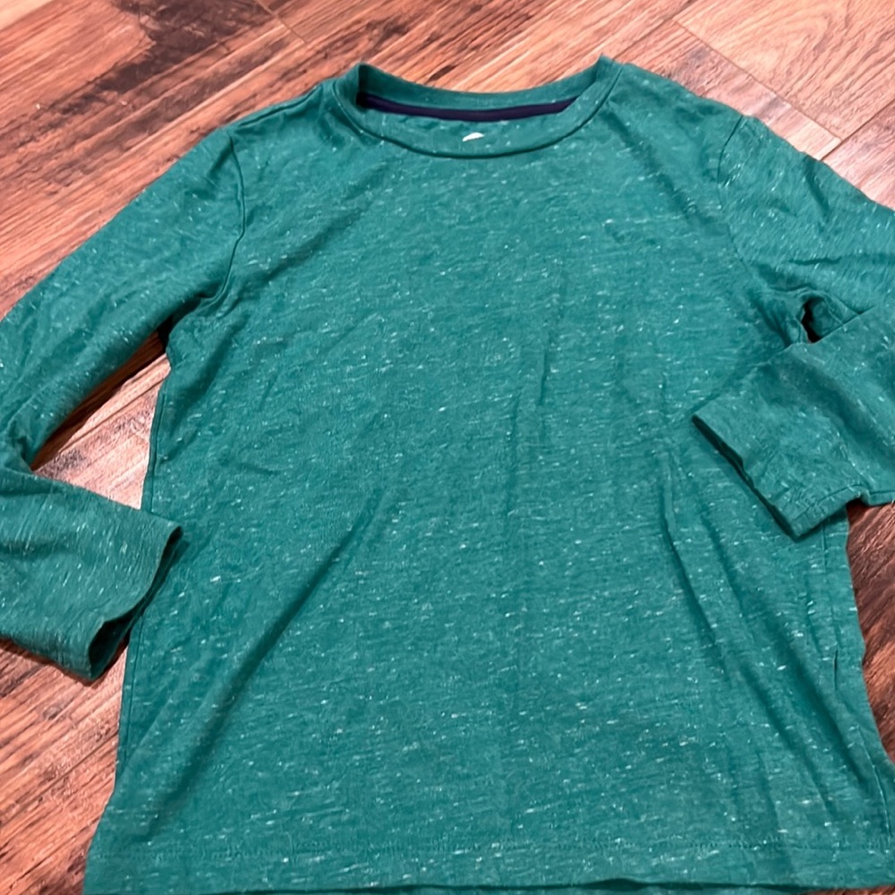 Old Navy small 6/7, Heather Green, boy long sleeve